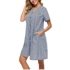 Striped High Low Dress